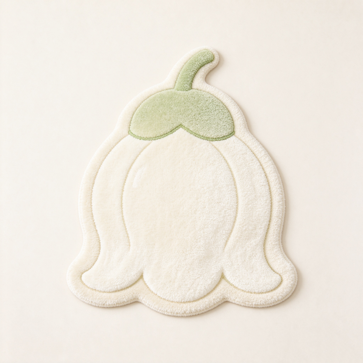 White Lily of the Valley Shaped Rug