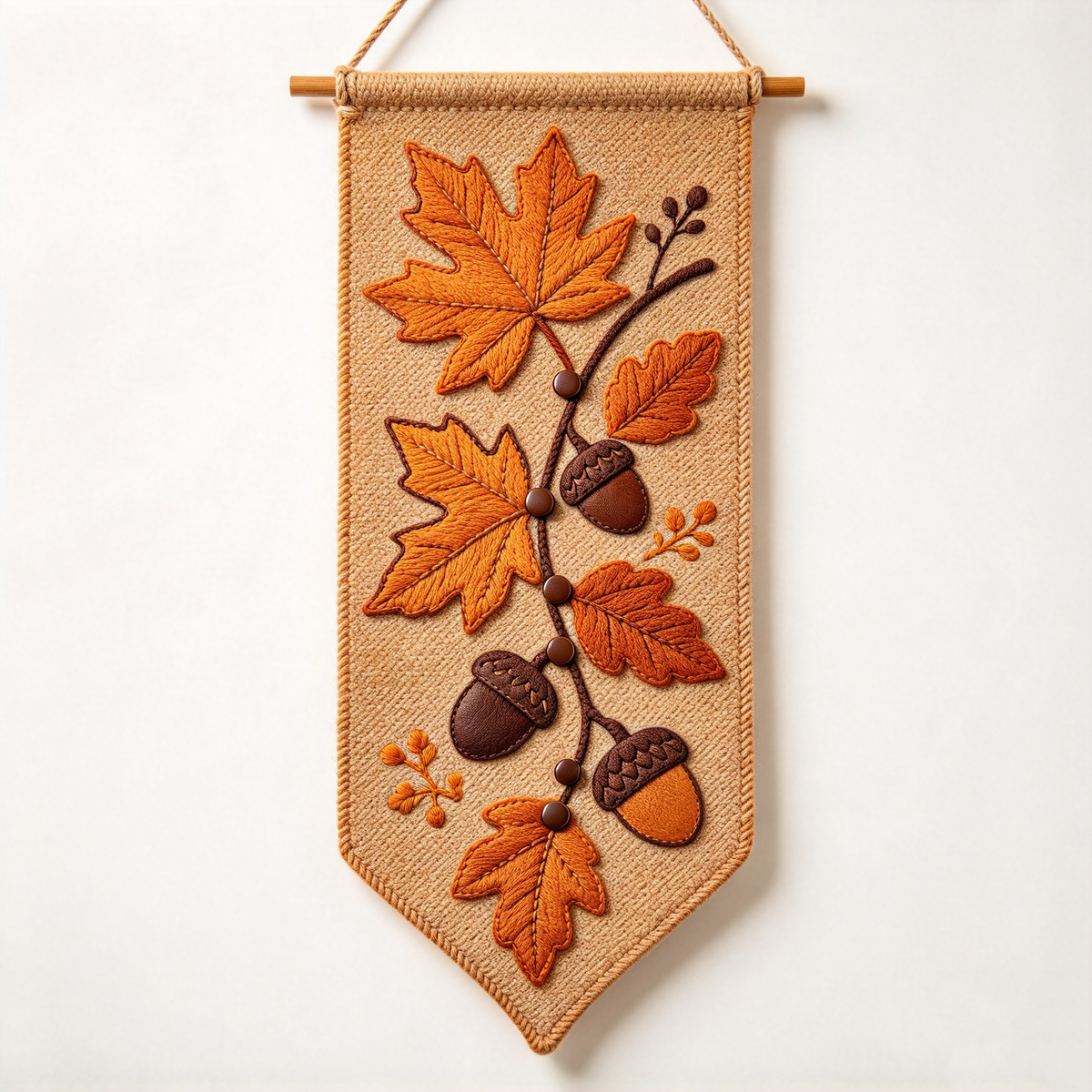 Autumn Maple Acorn Pennant