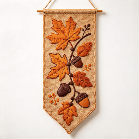 Autumn Maple Acorn Pennant