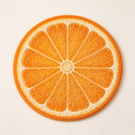 Orange Slice Round Rug