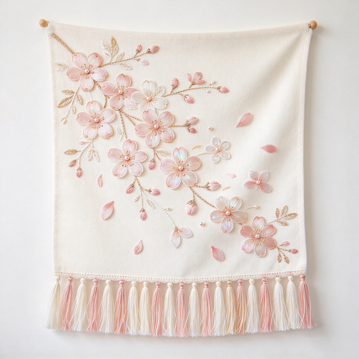 Cherry Blossom Tassel Tapestry