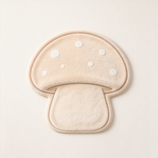 Beige Mushroom Shaped Plush Sofa Towel