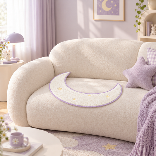 Crescent Moon Star Plush Sofa Towel