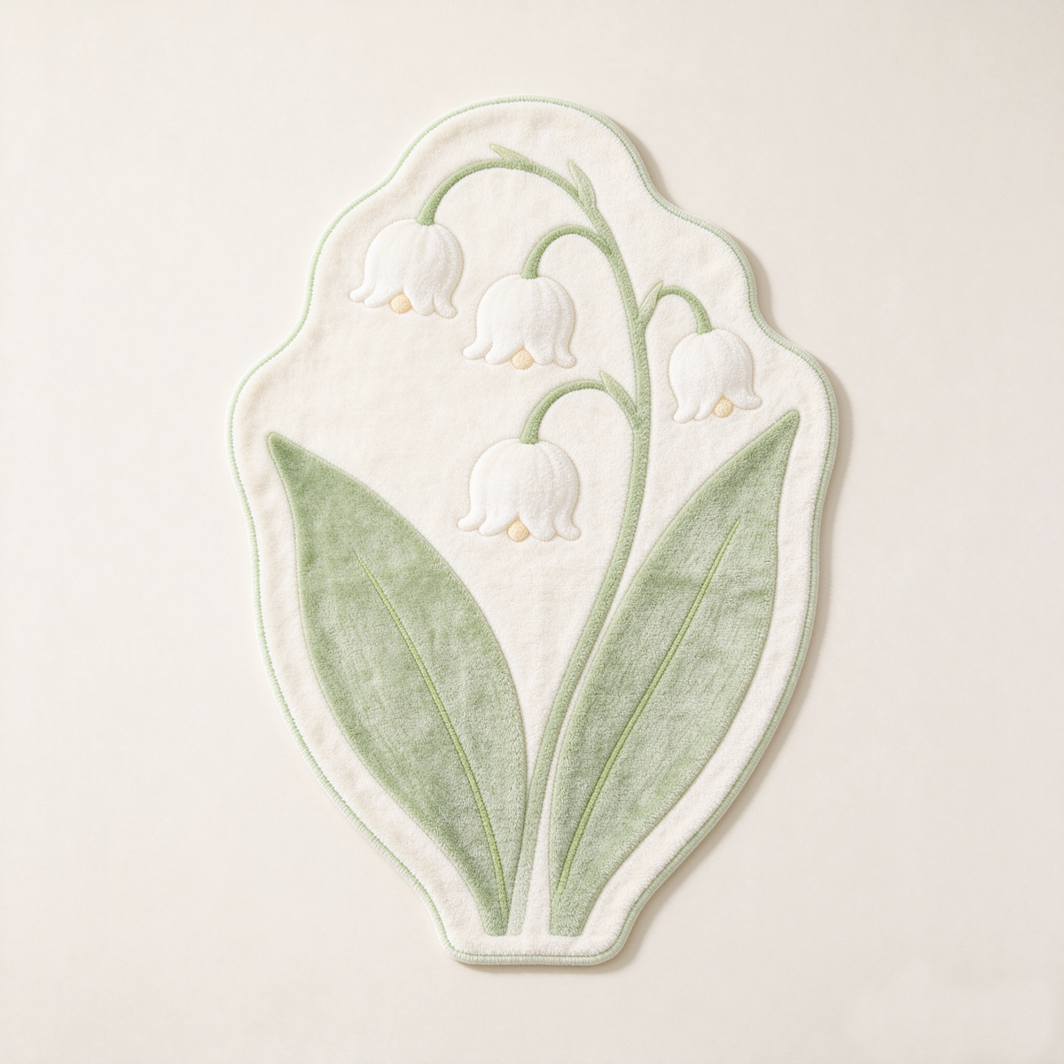 Lily of the Valley Leaf Shape Plush Sofa Towel