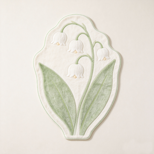Lily of the Valley Leaf Shape Plush Sofa Towel