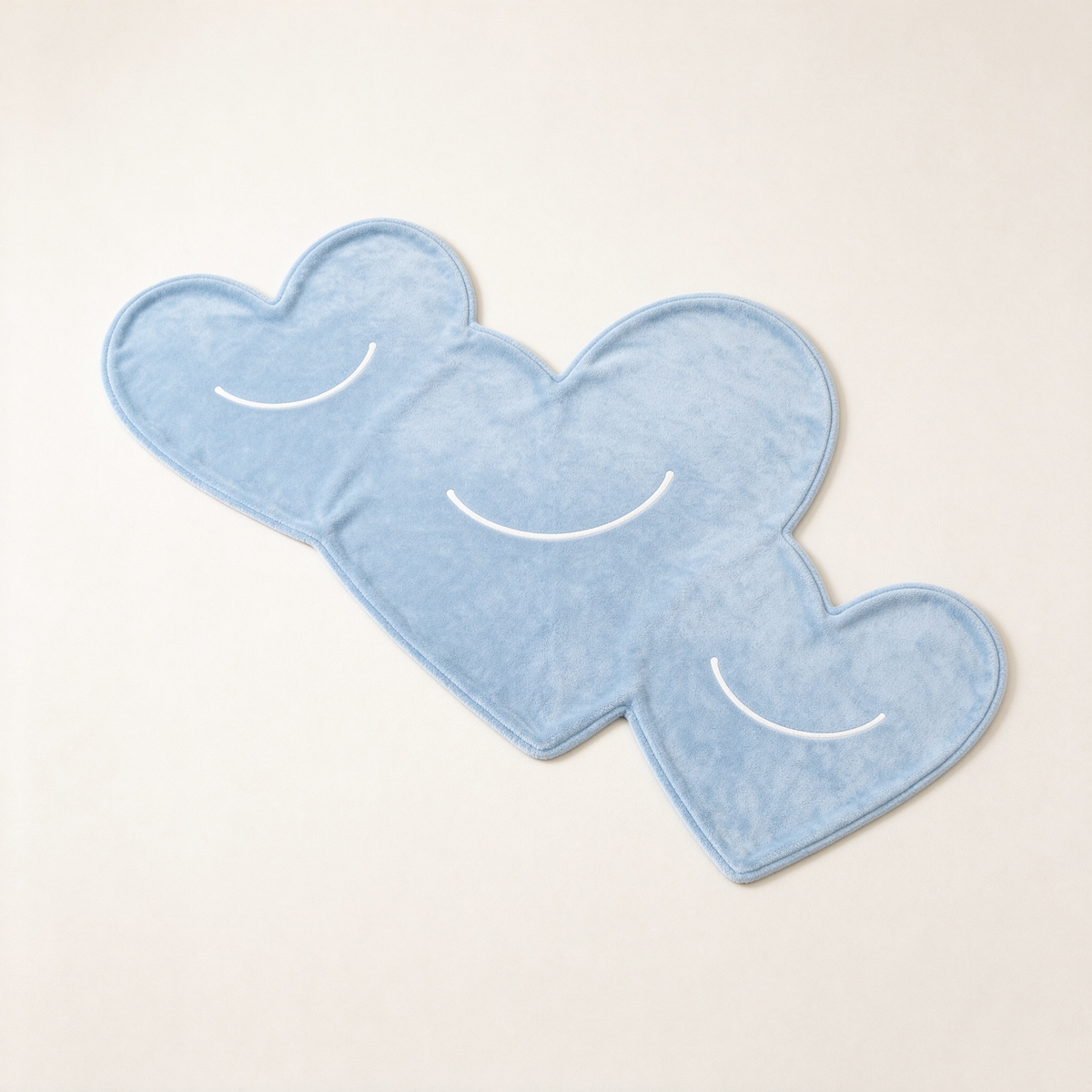 Blue Cloud Heart Smile Plush Sofa Towel