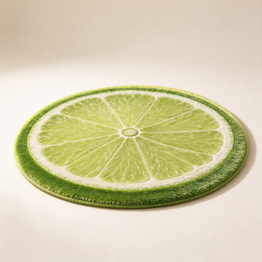 Lime Slice Round Rug